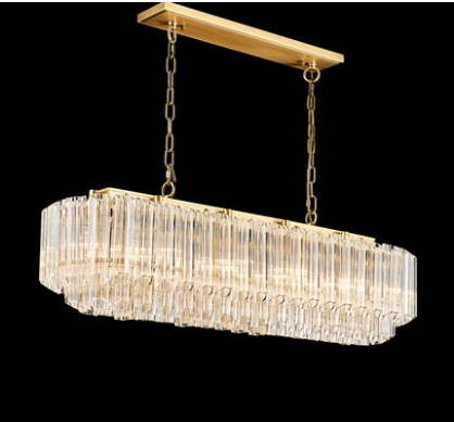 Дизайнерские светильник медный 105*30 см, led, E14, медь, хрусталь, потолочный