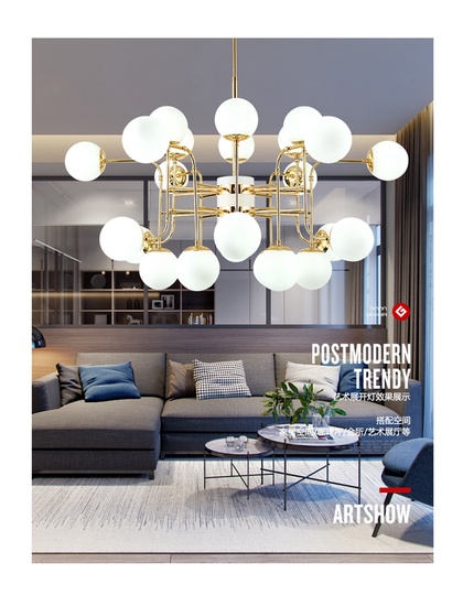 Дизайнерский светильник белый Ezorin, 80*60 см, светодиодный, железо, хрусталь, современный, белый