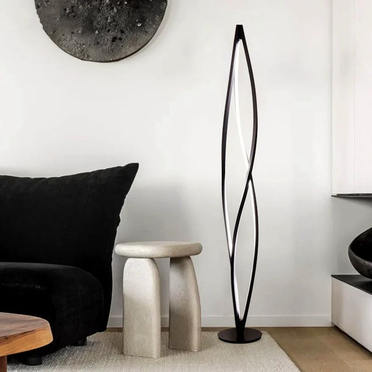 Торшер черный Zenere black 18*18*180 см, LED, ПММА, 14 Вт