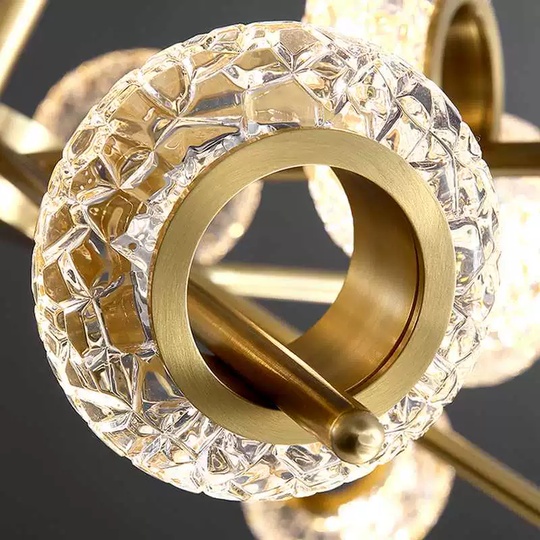 Люстра подвесная, медь, стекло, ABRAHAN 80*56, металл, LED