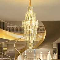 Люстра подвесная, золото, кристалл, FLASH 80*300 металл, E14.