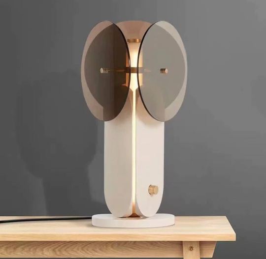 Настольная лампа CUBA 30*51,  капучино, мрамор, металл