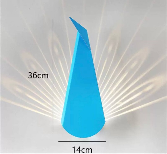 Настенный светильник, БРА EMRE 14*36, голубой, металл, LED.