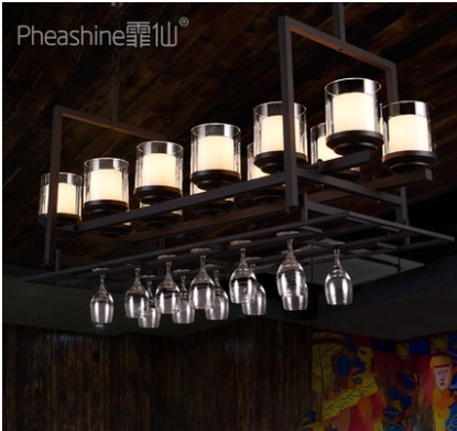 Люстра тяжелая промышленность ветровая арка творческий бар винный шкаф люстра американский ретро ресторан счетчик искусства личности кованого железа лампы