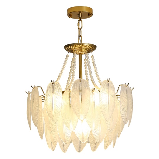 Люстра подвесная EZGI 80*40 золото, стекло, металл, Е14.