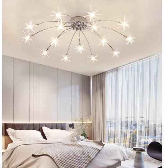 Люстра серебряная Elymbra, металл, стекло, 60*18 см, G4