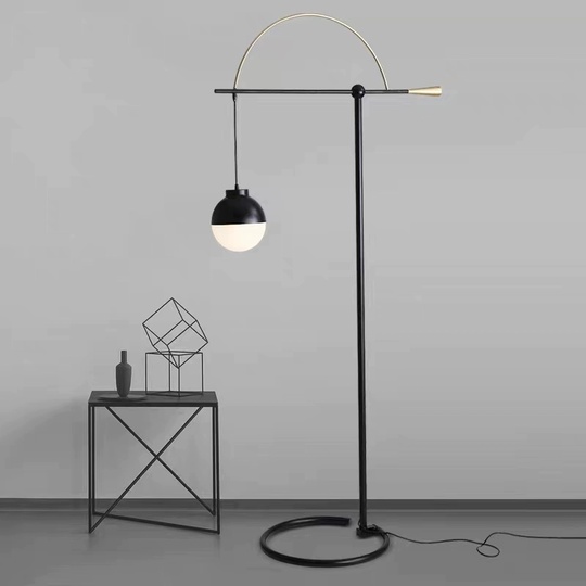 Торшер черный Luma, 85*40*180 см, LED, кнопка, металл, 15 Вт