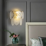 Настенный светильник, БРА TOBIAS 30*30, медный, прозрачный, стекло, металл, E14.