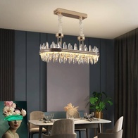 Люстра подвесная ERGUM 80*32 золото, стекло, металл, LED.