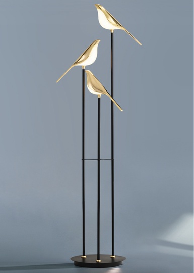 Напольный светильник птицы Golden Bird, LED, 30 Вт