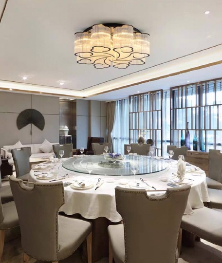 Люстра подвесная, хром, ПММА, KASIA 80*24, металл, E14.