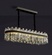 Люстра подвесная BIRGUN 120*23 золото, черный, кристалл, металл, E14.