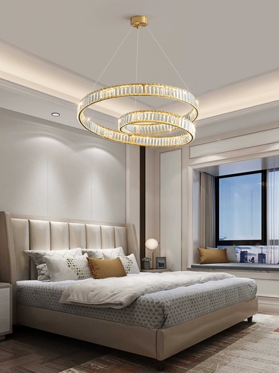 Люстра подвесная, бронза, хрусталь, ORION 80*18 металл, LED.