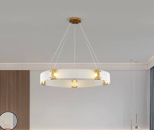 Люстра подвесная, золото, стекло, CHAIM 60*10, металл, LED