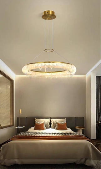 Люстра медная Elyvrin, металл, 45*12 см, светодиодная, LED