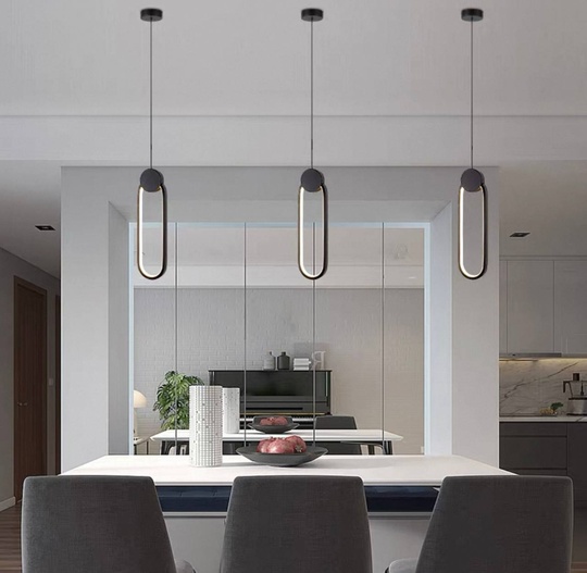 Светильник потолочный, черный, Elluvia, металл, 10*37 см, светодиодная, LED