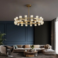 Люстра подвесная, медь, стекло, DINCAY 60*45, металл, G4.