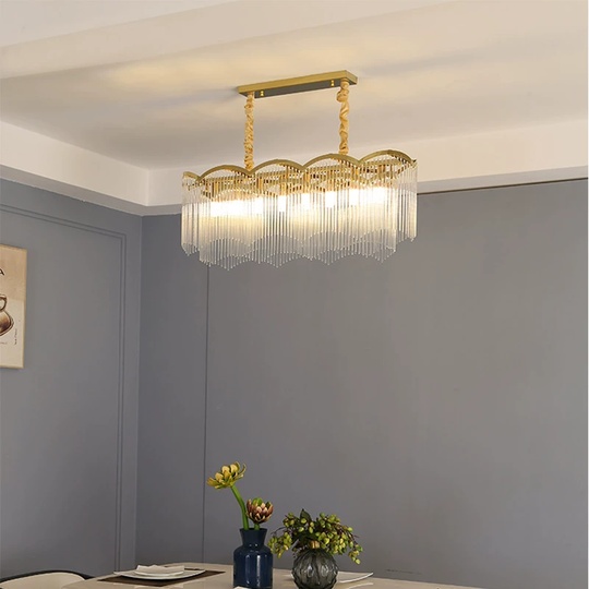 Люстра подвесная, медь, стекло, AUTURK 95*35, металл, Е14.