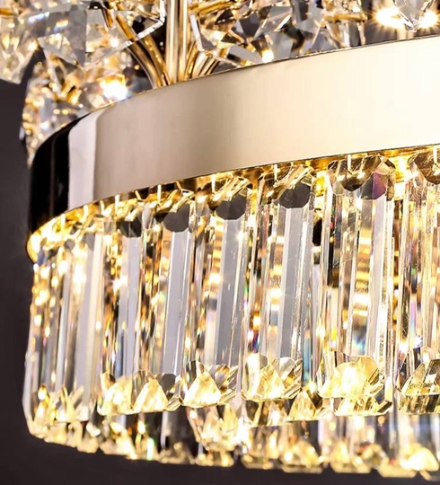 Подвесной светильник UMUT 80*33, золотой, кристалл, металл,  LED.