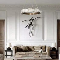 Светильник подвесной бронзовый Alveris, металл, трос 100 см, 70*18 см, LED