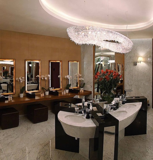 Люстра подвесная, серебро, хрусталь, ZOE 220*87*28 металл, G9.