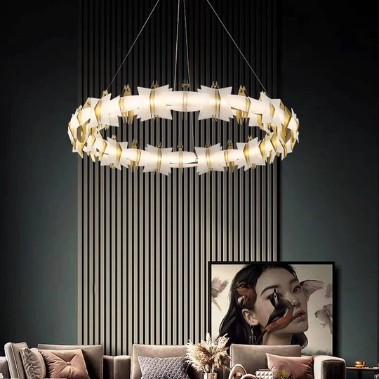 Светильник подвесной медный Elymbriah, металл, трос 100 см, 100*13 см,  LED