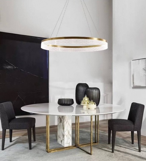 Люстра подвесная, медь, ПММА, ABDON 40*8, металл, LED