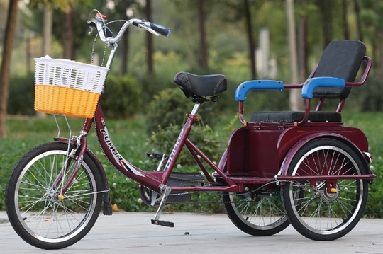 Велорикша Rickshaw китай 196*70*100 см, нагрузка 170 кг, 2 место, вес 70 кг