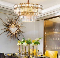 Люстра подвесная, золото, хрусталь, SHARYL 60*38, металл, E14.