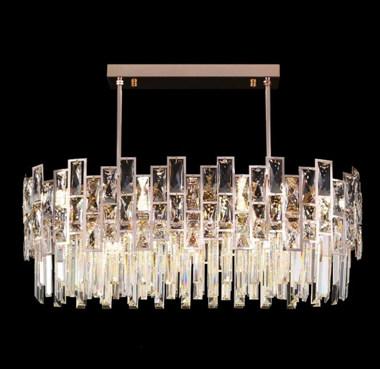 Люстра BAHAR 100*30 золото, стекло, металл, Е14.