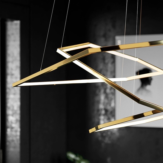 Люстра подвесная, медь, ПММА, BISCUIT 80*100*120 металл, LED.