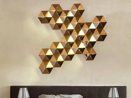 Настенный светильник, БРА BARIS 92*78, бронза, металл, LED.