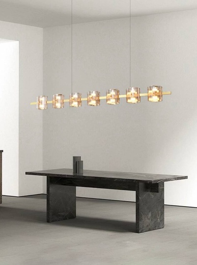 Люстра подвесная, медный, стекло, FLOWERSLOVER 100*17, металл, G9.