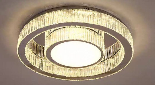 Потолочный светильник, золото, кристалл, JOSIE 96*14 металл, LED.