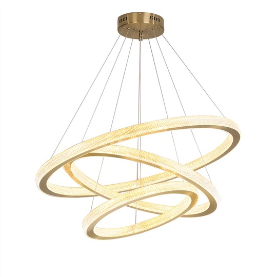 Люстра подвесная, медь, ПММА, GUS 100*80*60 металл, LED.