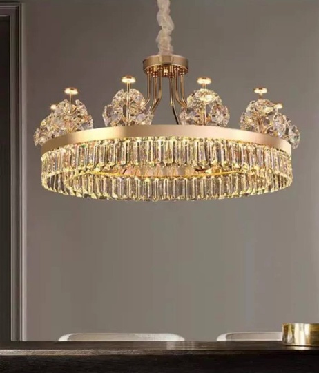 Подвесной светильник OSMAN 100*35, золотой, кристалл, металл,  LED.