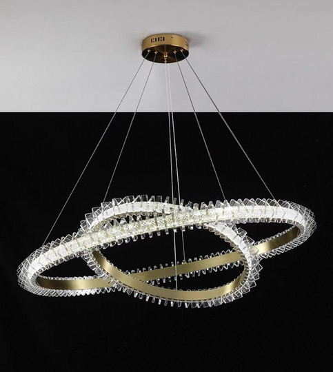 Люстра подвесная, медь, ПММА, AD 60*100, металл, LED