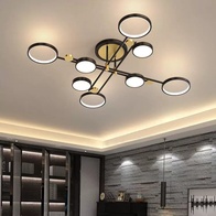Люстра черная Elystrum, металл, 120*21 см, светодиодная, LED