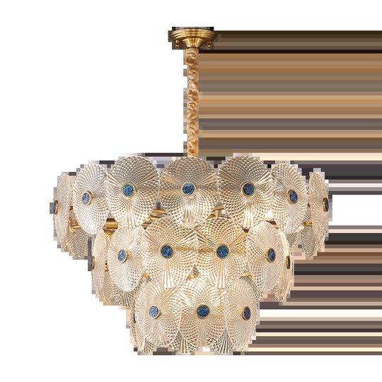 Люстра подвесная, медный, стекло, AYTAC 80*33, металл, E14.