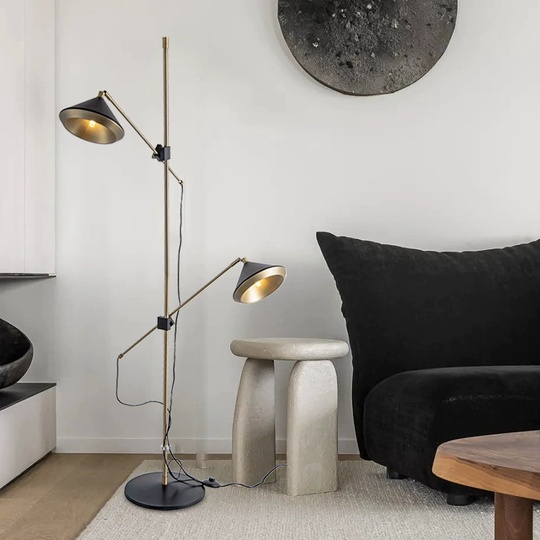 Напольный торшер, медь, ESTER 93*163, светодиодный, G9, металл