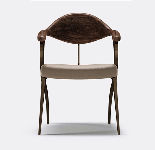 Обеденный стул люкс, кожа, 58*82*59 см, молочный