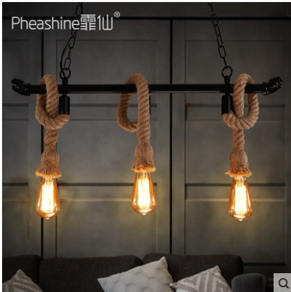 Дизайнерские светильник китайский 72*50 см, led, e14, железо, веревка