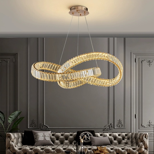 Люстра подвесная, медный, кристалл, AYSEGUL 100*28, металл, LED.