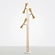 Торшер, золото Arti 45*166, светодиодный, E14*6, металл, мрамор