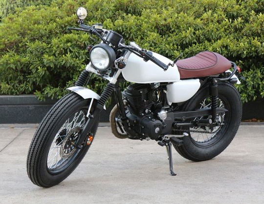 Электромотоцикл CG (Бело-Коричневый)