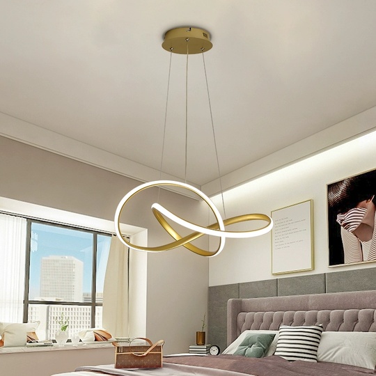 Люстра подвесная, золото, ПММА, JOSEPH GOLD 50*120, металл, LED