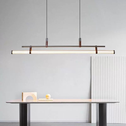 Люстра черная Elyvra, металл, 80*18 см, светодиодная, LED