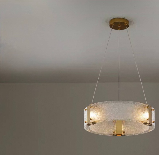 Люстра подвесная, золото, стекло, CHAIM 100*10, металл, LED