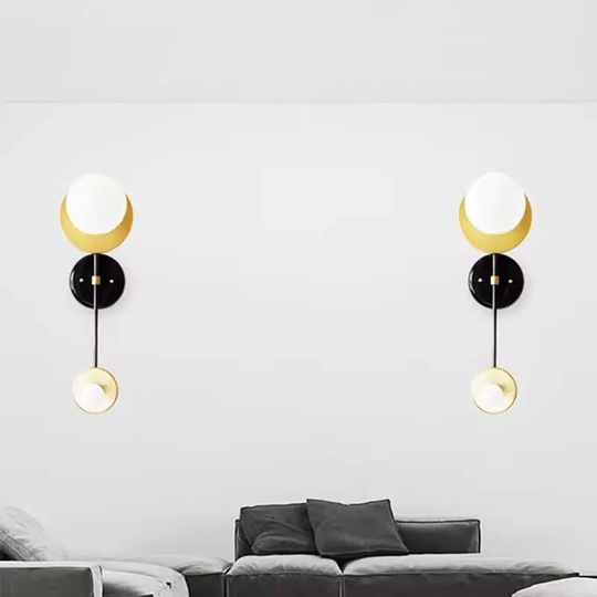 Настенный светильник, БРА BATUR 18*50, черный, бронза, металл, LED.