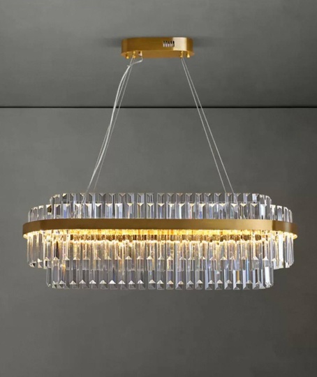 Люстра подвесная, бронза, хрусталь, BRONZE 100*36, металл, LED.